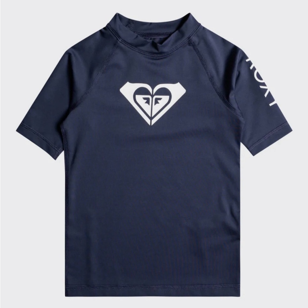 Roxy Girls Whole Hearted UPF 50 Short Sleeve Rashguard